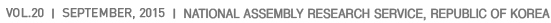 VOL. 20 | September, 2015 | NATIONAL ASSEMBLY RESEARCH SERVICE, REPUBLIC OF KOREA