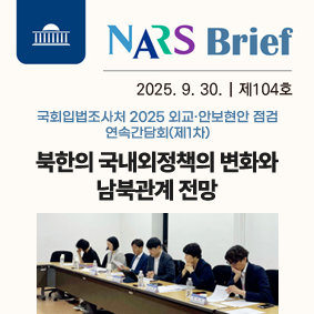 NARS Brief 2025년 7월 17일 제 91호 국회입법조사처 국회의원 남인순 국회의원 김예지 공동주최 토론회 심리ㆍ상담서비스 법제화
